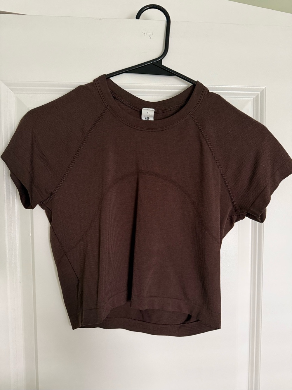 lululemon Chocolate Brown Cropped Athletic Top